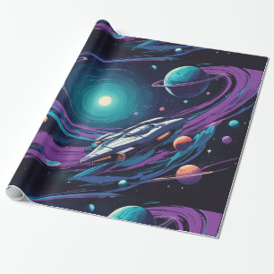 Papel De Presente Viagem de espaço