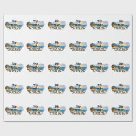 Papel De Presente Viagem para a Praia Projeto de Fuga do Pôr do Sol
