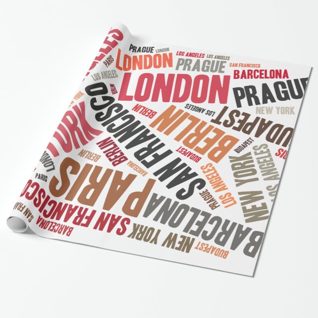 Papel De Presente Viajando adorável (Desenrolado)