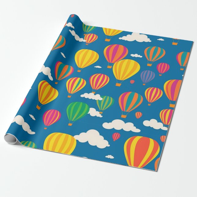 Papel De Presente Viaje feliz  por las Nubes  (Desenrolado)