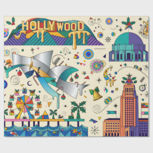 Papel De Presente Viaje pelos EUA, Alegoria de Los Angeles