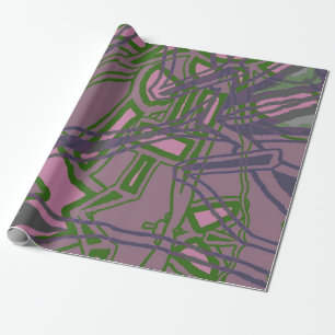 Papel De Presente Vibes de Colagem Vibrantes Impressão