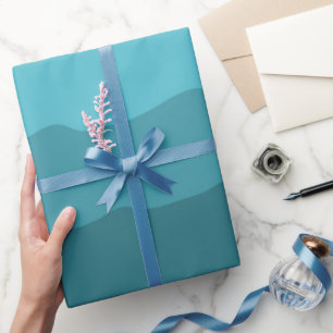 Papel De Presente Víblias de praia mínimas das ondas azuis oceânicas