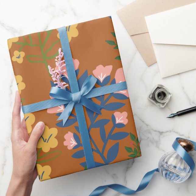 Papel De Presente Vibração Boho (Presentear)