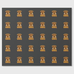 Papel De Presente Vibrações Assustadoras Abóbora de Halloween Design