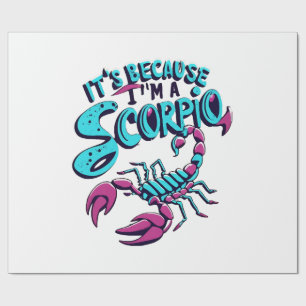 Papel De Presente Vibrações Astrológicas de Escorpião Vintage Signo