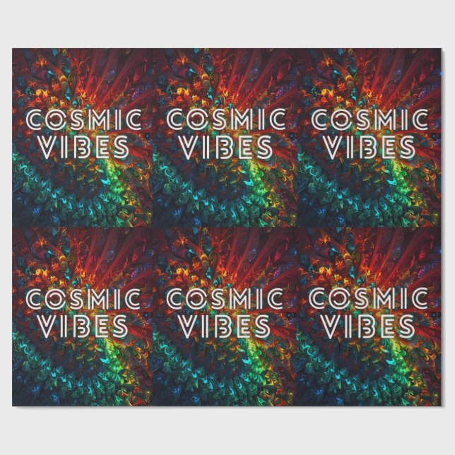 Papel De Presente Vibrações cósmicas (Aberto)