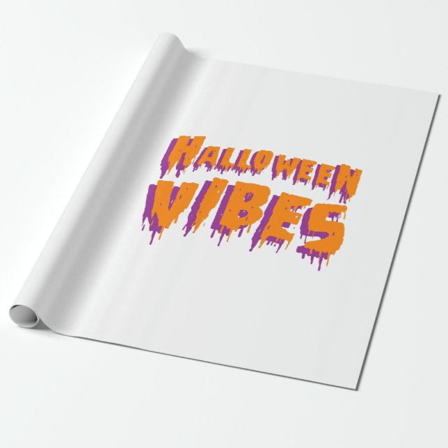 Papel De Presente Vibrações de Halloween (Desenrolado)