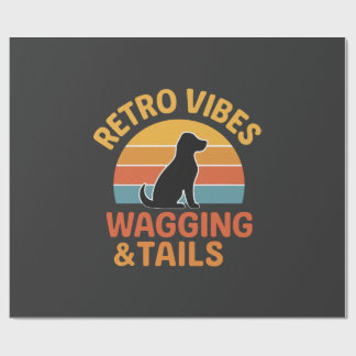 Papel De Presente Vibrações Retro, Abanando & Rabos