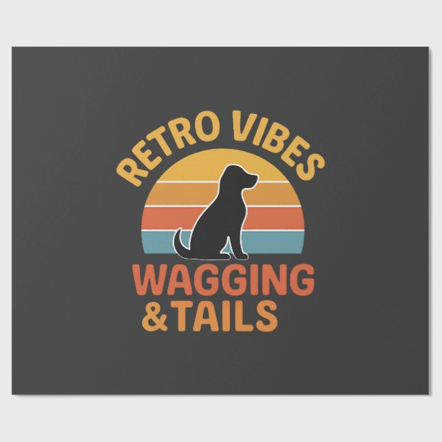 Papel De Presente Vibrações Retro, Abanando & Rabos (Aberto)