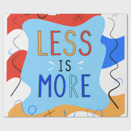 Papel De Presente Vibrant "Less Is More" Abstract Graphic