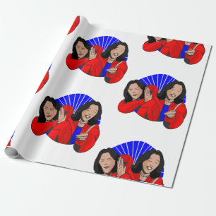 Papel De Presente vice-presidente Kamala Harris meme engraçado