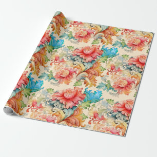 Papel De Presente Victorian Floral