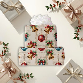 Papel De Presente Victorian Red Blue Ornament