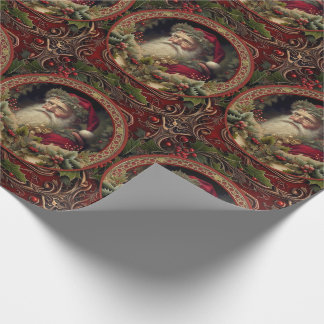 Papel De Presente Victorian Santa