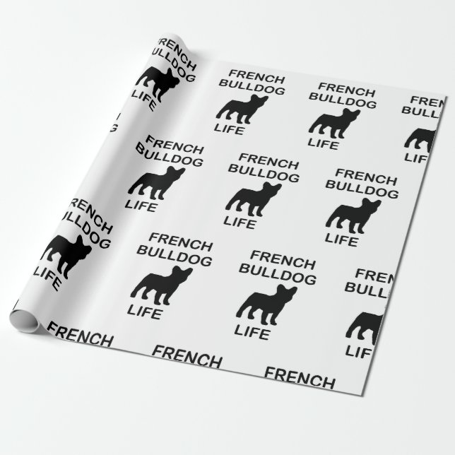 Papel De Presente vida de buldogue francês (Desenrolado)