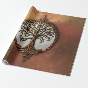 Papel De Presente Vida Mística da Árvore