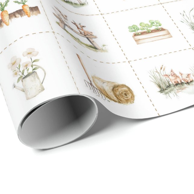 Papel De Presente Vida rural na fazenda (Ponta do rolo)