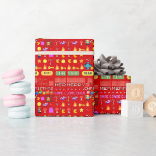 Papel De Presente Vídeo de natal de Natal de férias da Mikitiez cute