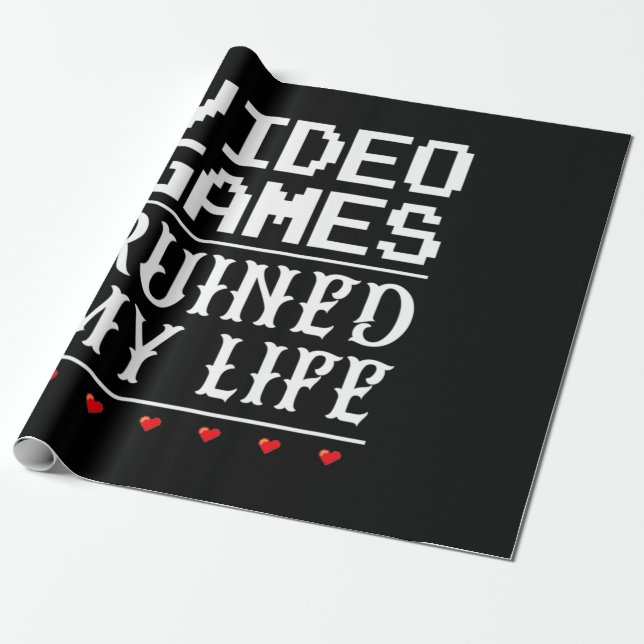 Papel De Presente Videos games arruinaram minha vida (Desenrolado)