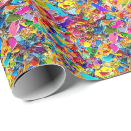 Papel De Presente vidro colorido quebrado
