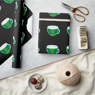 Papel De Presente Vidro de Chá Verde Matcha