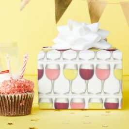 Papel De Presente Vidro de Vidro de Rosé Branco Vermelho Vidro Vinho