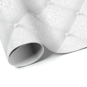 Papel De Presente Vidro luxuoso de prata cinzento perolado branco