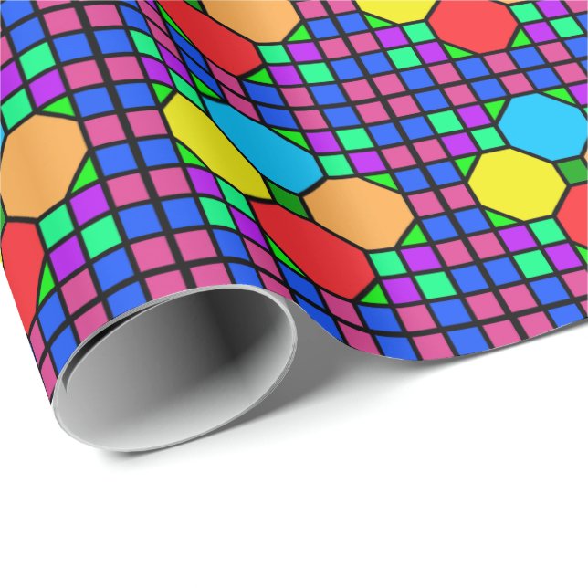 Papel De Presente Vidro Manchado (Ponta do rolo)