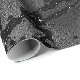 Papel De Presente Vidro Metálico Espelho Marble Wall Negra