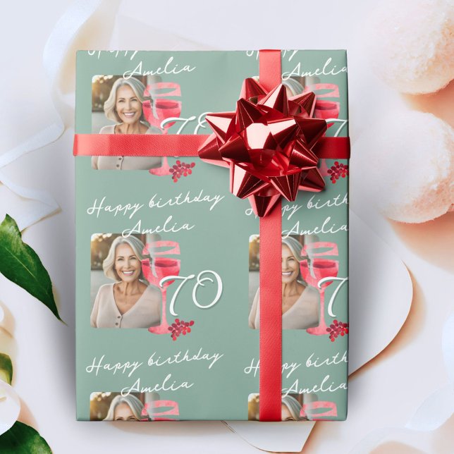 Papel De Presente Vidro Vidro Vidro Aquoso Foto de Festa de aniversá (Criador carregado)