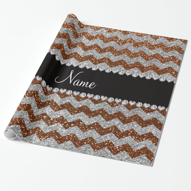 Papel De Presente Viga de prata castanho chocolate conhecida feita (Desenrolado)