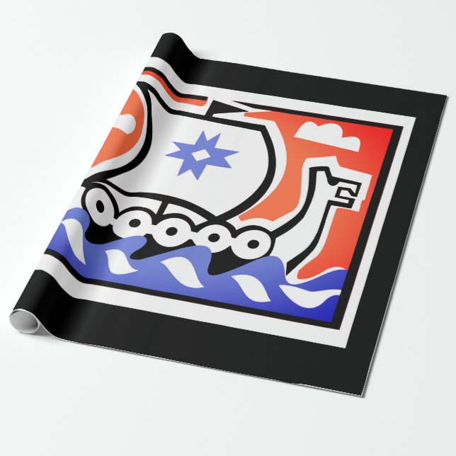 Papel De Presente Viking Wraping Paper (Desenrolado)