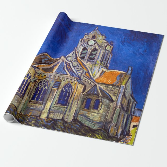 Papel De Presente Vincent van Gogh - A Igreja em Auvers (Desenrolado)