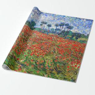 Papel De Presente Vincent van Gogh - Campo de Papoulas