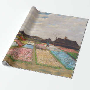 Papel De Presente Vincent van Gogh - Canteiros de Flores na Holanda