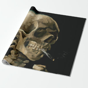Papel De Presente Vincent van Gogh - Crânio com Cigarro Aceso