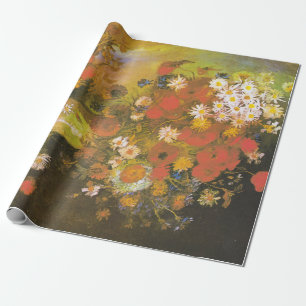 Papel De Presente Vincent van Gogh Flores do Prado e Rosas