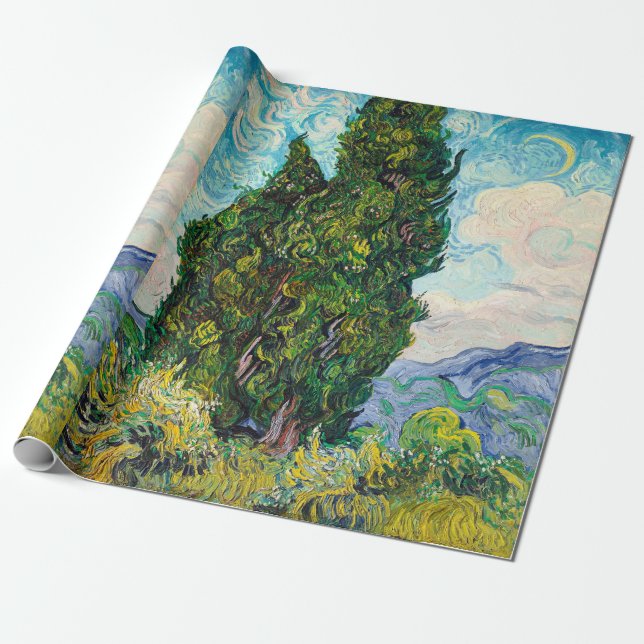 Papel De Presente Vincent Van Gogh Mulberry Tree Fine Art (Desenrolado)