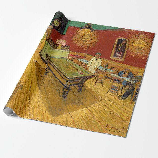 Papel De Presente Vincent van Gogh - O Café Noturno (Desenrolado)