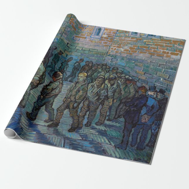 Papel De Presente Vincent van Gogh - O Pátio da Prisão (Desenrolado)