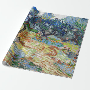 Papel De Presente Vincent van Gogh - Oliveiras: Céu azul-claro