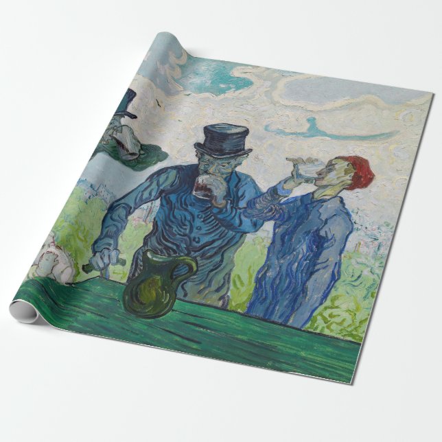 Papel De Presente Vincent van Gogh - Os Bebedores, segundo Daumier (Desenrolado)