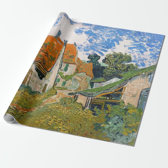 Papel De Presente Vincent van Gogh - Rua Auvers-sur-Oise (Desenrolado)