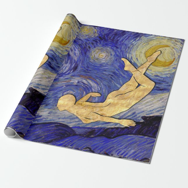 Papel De Presente Vincent Van Gogh Starry Night (Desenrolado)
