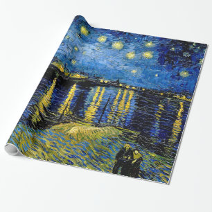 Papel De Presente Vincent Van Gogh Starry Night 1888 Wrapping Paper