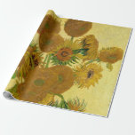 Papel De Presente Vincent van Gogh - Vase com Quinze Girassóis<br><div class="desc">Vase com Quinze Girassóis / Vase avec quinze Tornesols - Vincent Van Gogh,  agosto de 1888 - Girassóis versão 1888 (F454)</div>