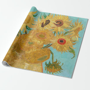 Papel De Presente Vincent Van Gogh - Vaso com Doze Girassóis