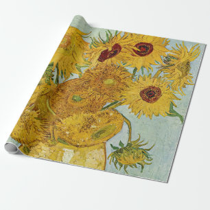 Papel De Presente Vincent Van Gogh - Vaso com Doze Girassóis