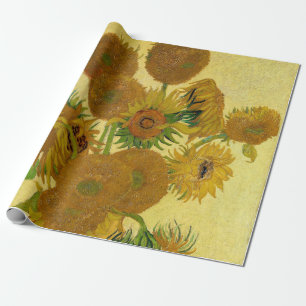 Papel De Presente Vincent van Gogh - Vaso com Quinze Girassóis